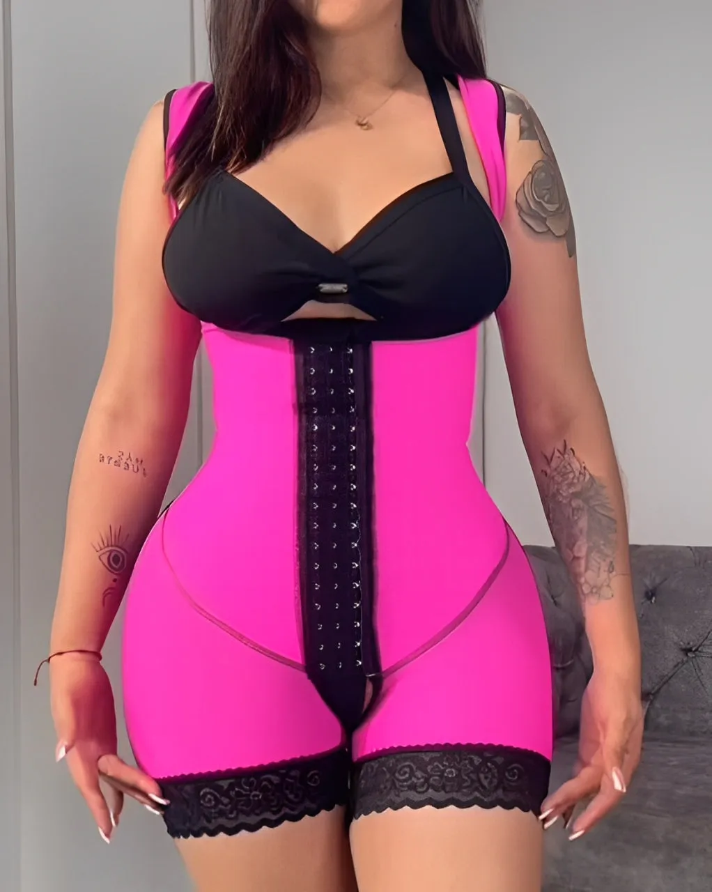 Abdominal Support Sleeveless Hook Eye Body Shaper
