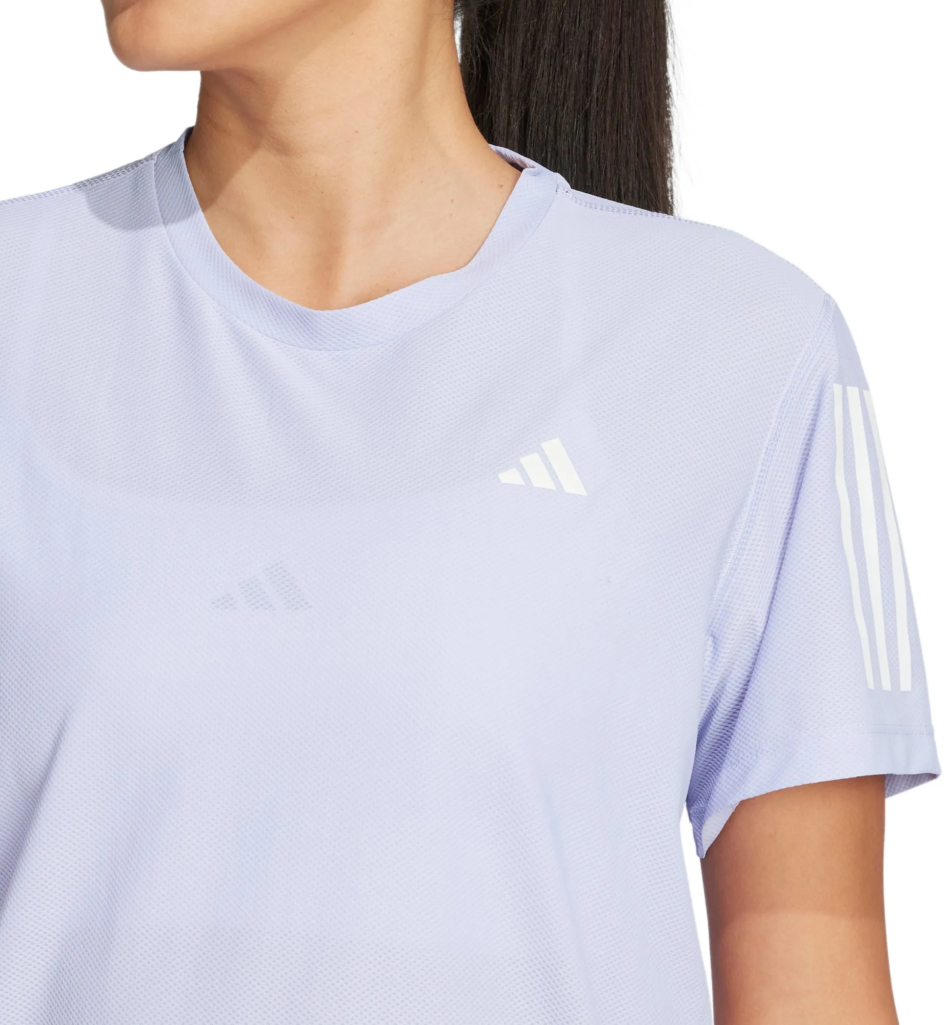 adidas Own The Run Short Sleeve Womens Running Top - Purple