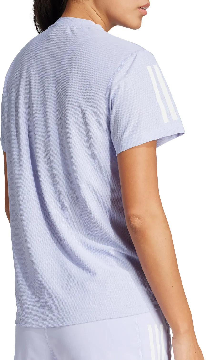 adidas Own The Run Short Sleeve Womens Running Top - Purple