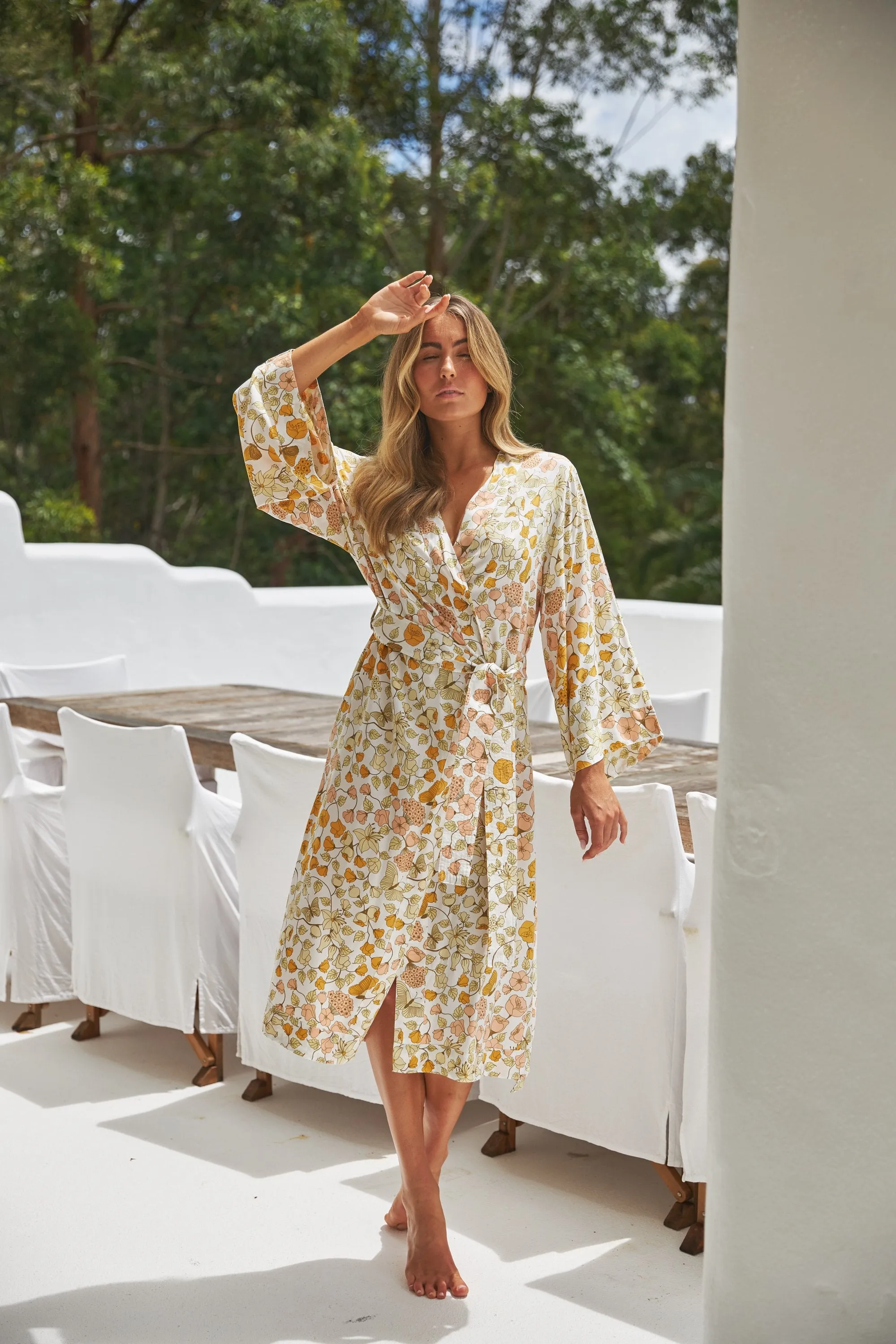 Alice Midi Kimono Robe - Florence