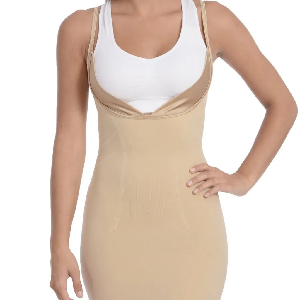BODY BEAUTIFUL SHAPEWEAR - Original Seamless "Wear Your Own Bra" Full Body Slip Shaper Nude