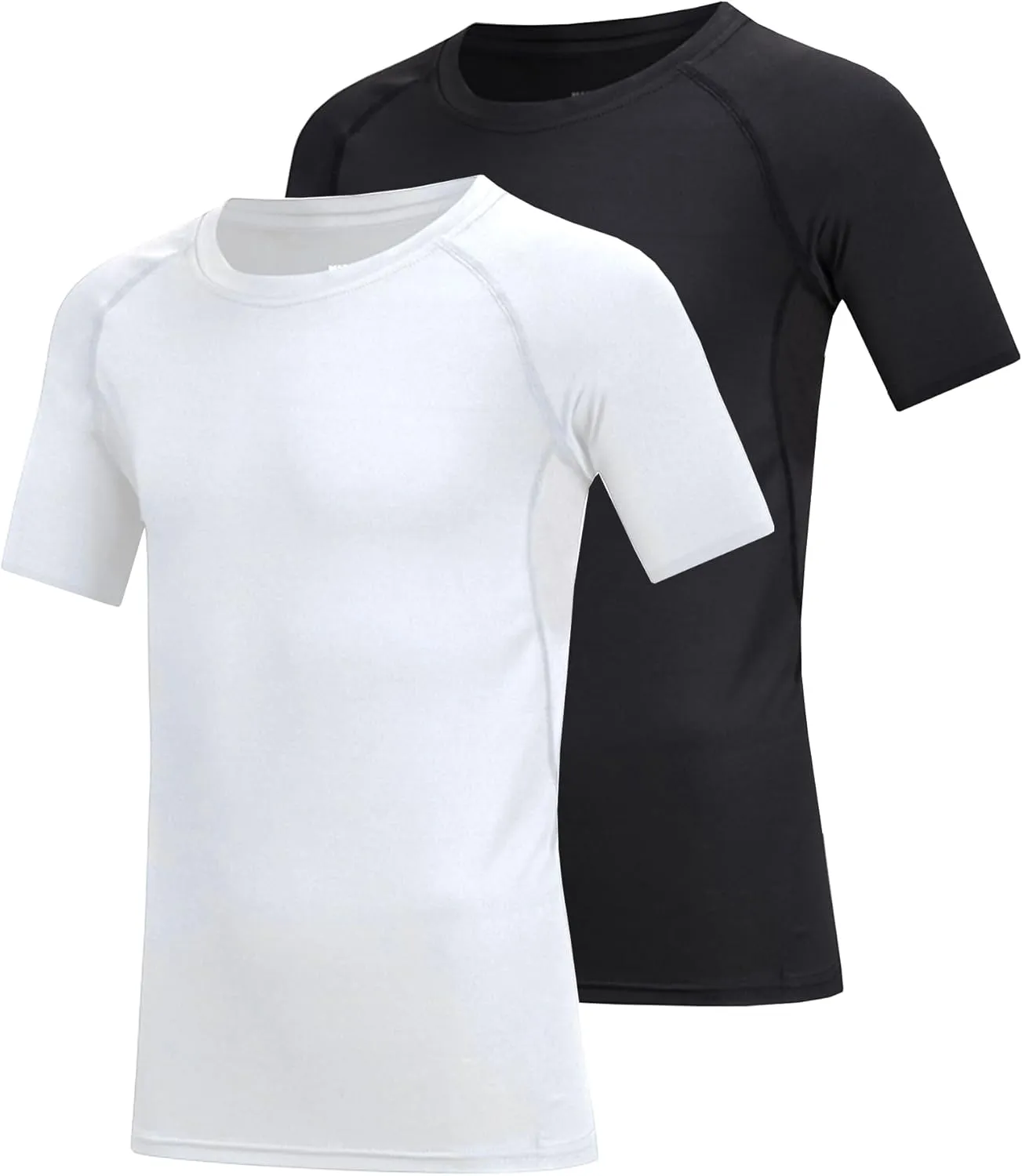 Boys Compression Shirt Short Sleeve Youth Athletic Undershirt Kids Quick Dry Athletic Base Layer T-Shirt for Sports