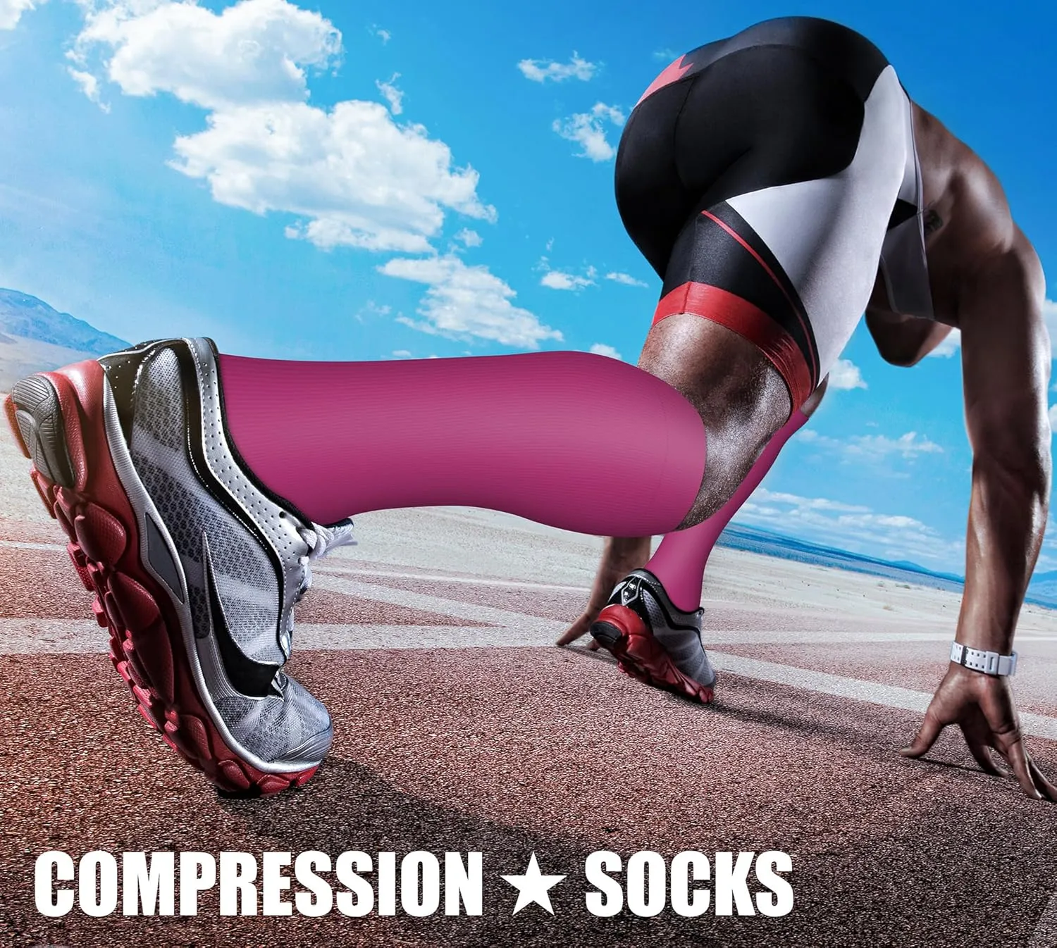 CHARMKING 3 Pairs Open Toe Compression Socks for Women & Men Circulation 15-20 mmHg is Best Support for All Day Wear