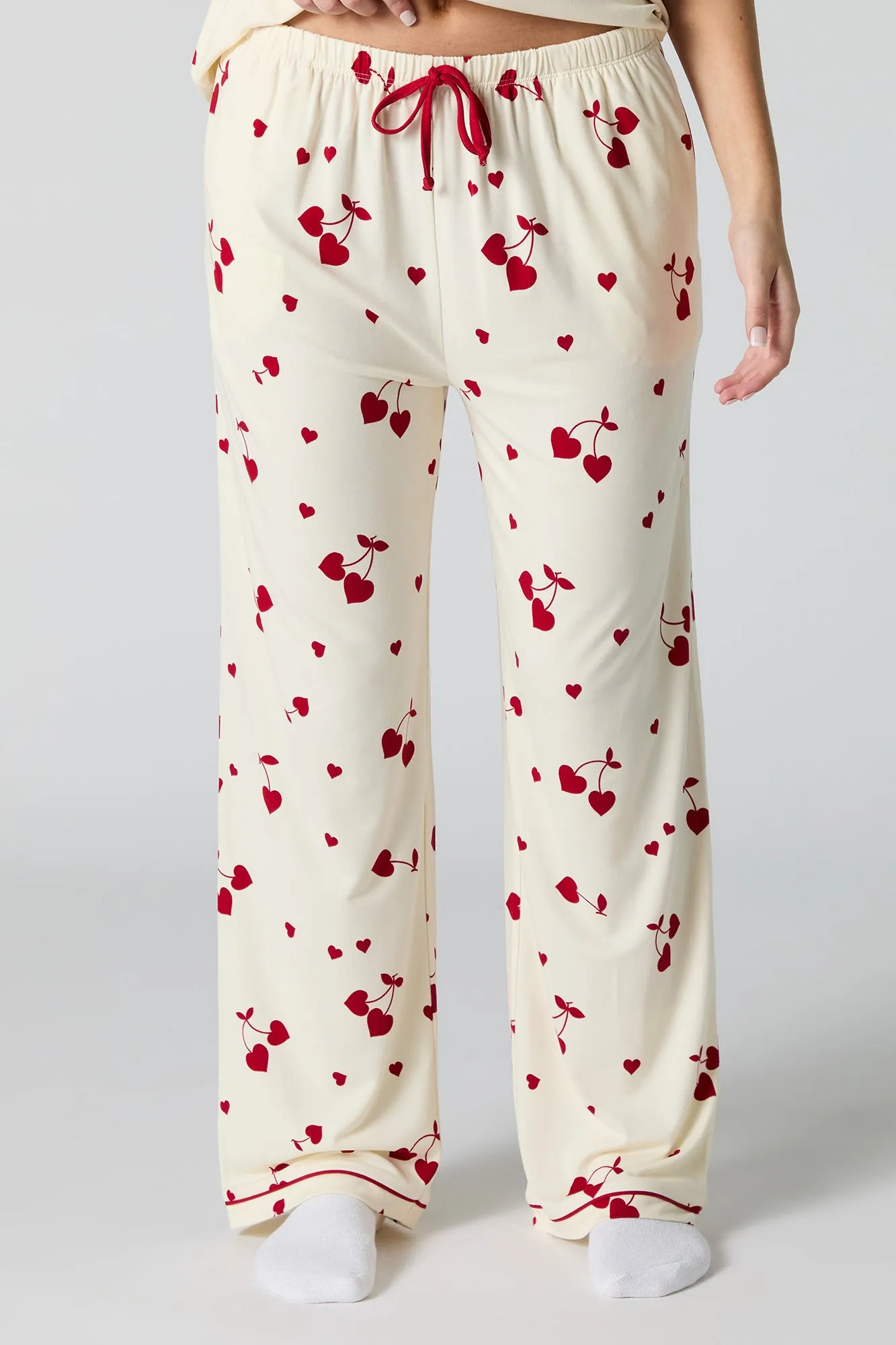 Collared Button-Up Top & Pant 2 Piece Pajama Set