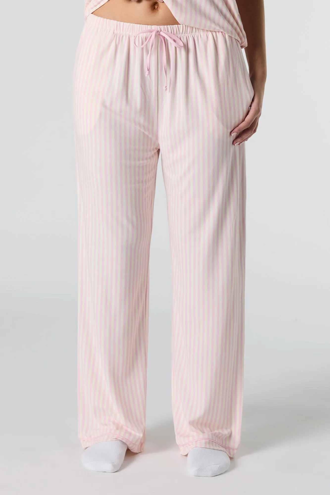 Collared Button-Up Top & Pant 2 Piece Pajama Set