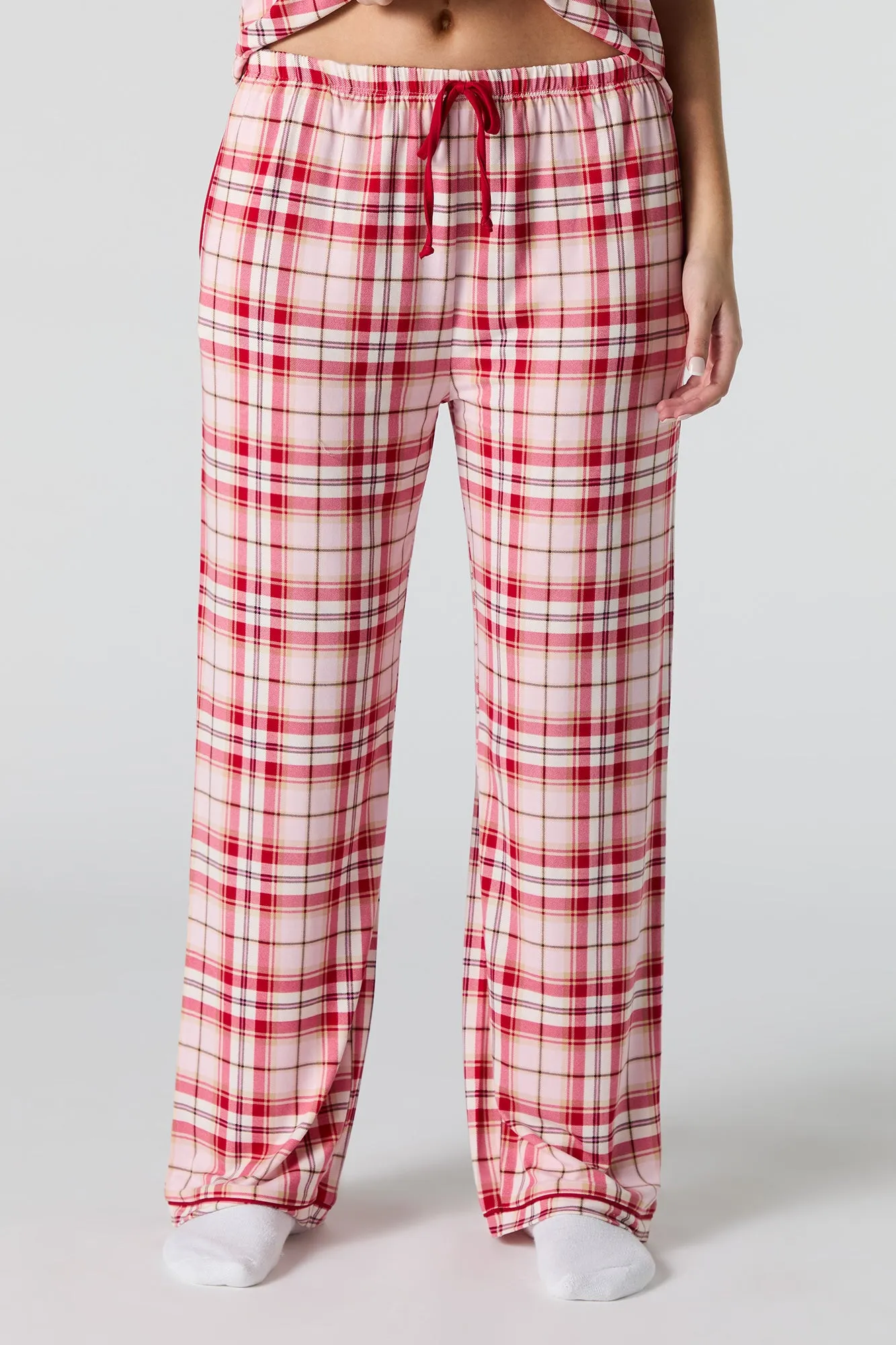 Collared Button-Up Top & Pant 2 Piece Pajama Set