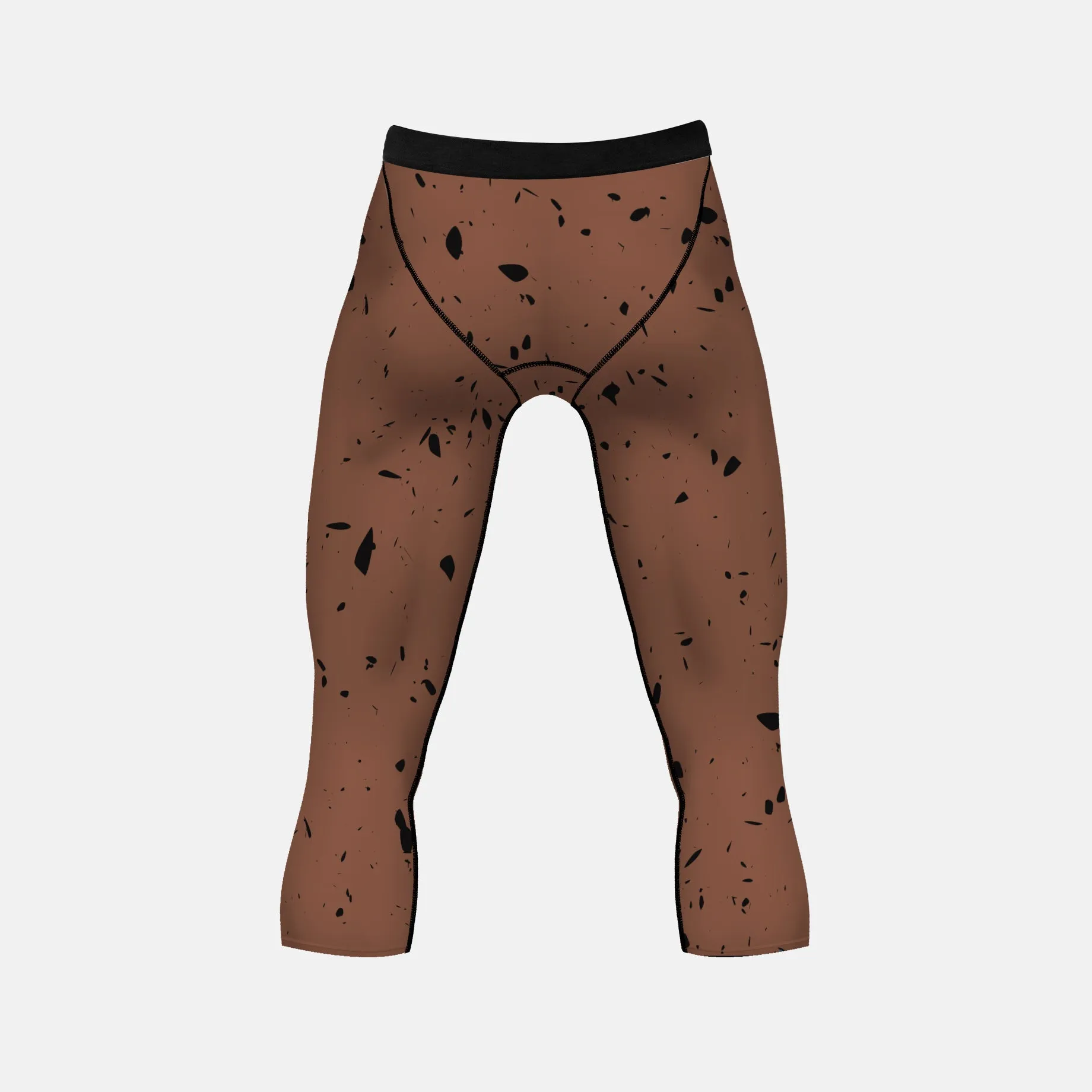 Concrete Brown 3/4 Tights for men