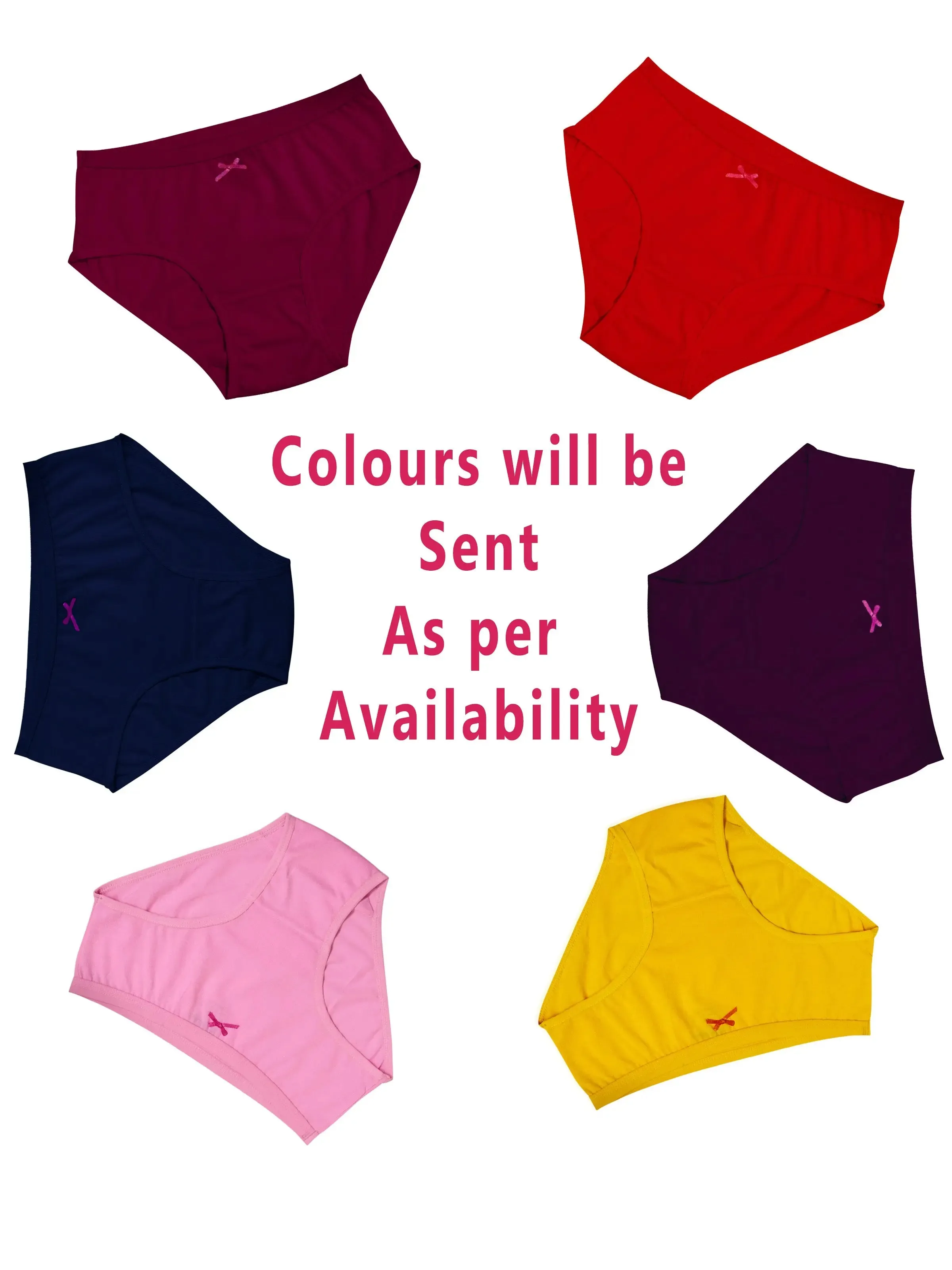 Cotton Hipster Briefs For Women | Breathable | Elasticated Waistband | Assorted Solid Panties Pack Of 7
