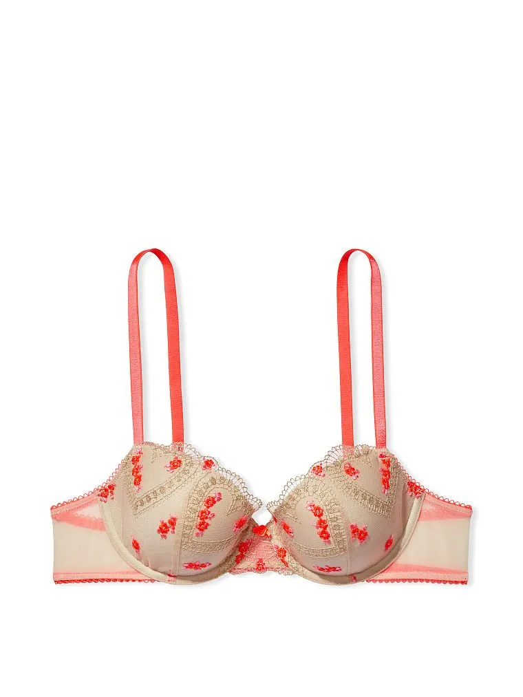 Dream Angels Lightly-Lined Heart Embroidery Demi Bra