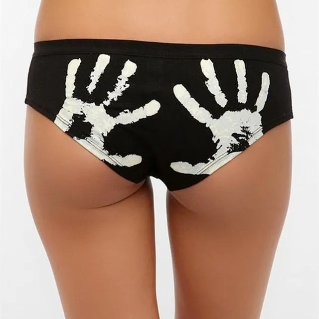 Dreamlikelin Women Sexy Briefs happy hump day skeleton Print Panties Lingerie Underwear Knickers