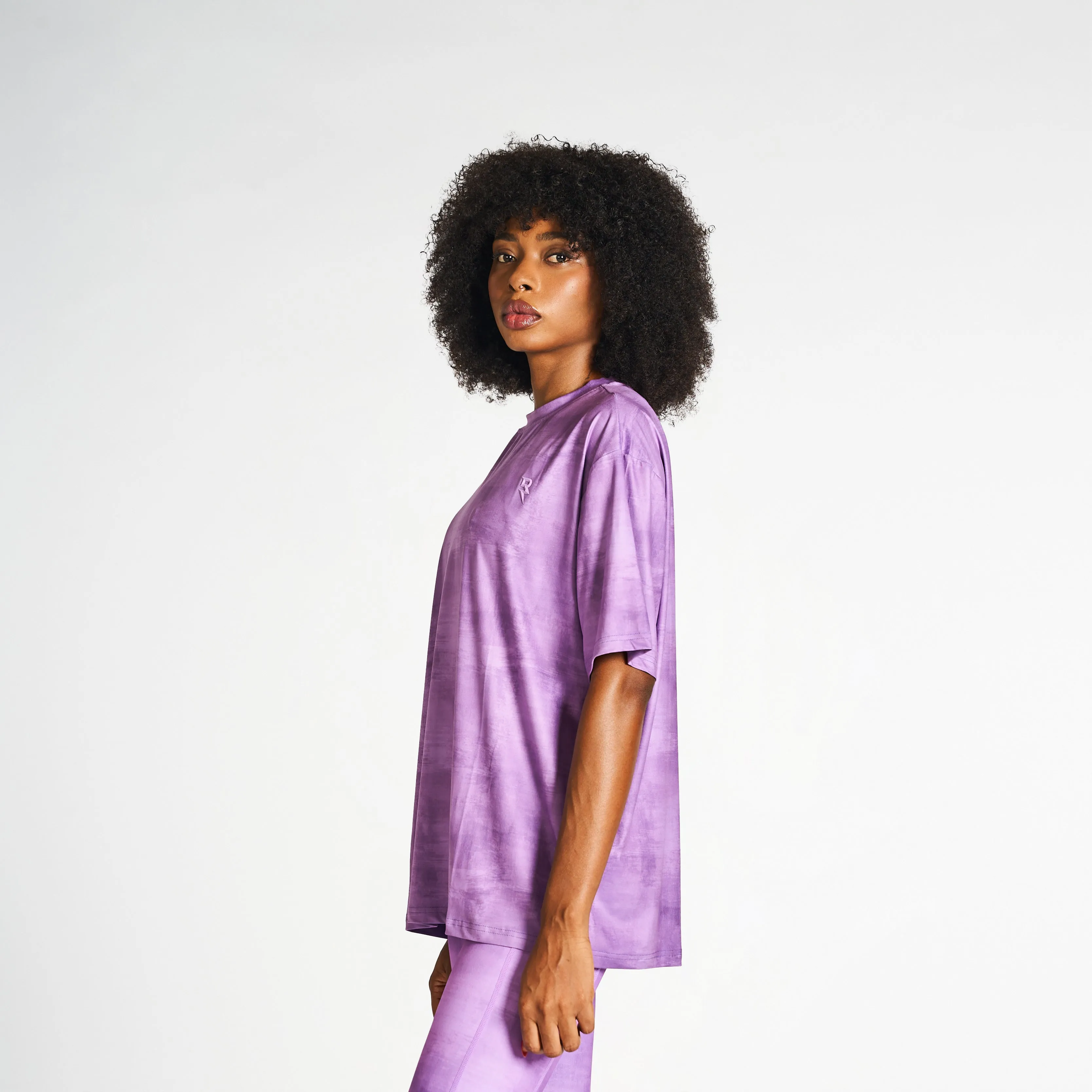 Drop Shoulder Tee - Purple