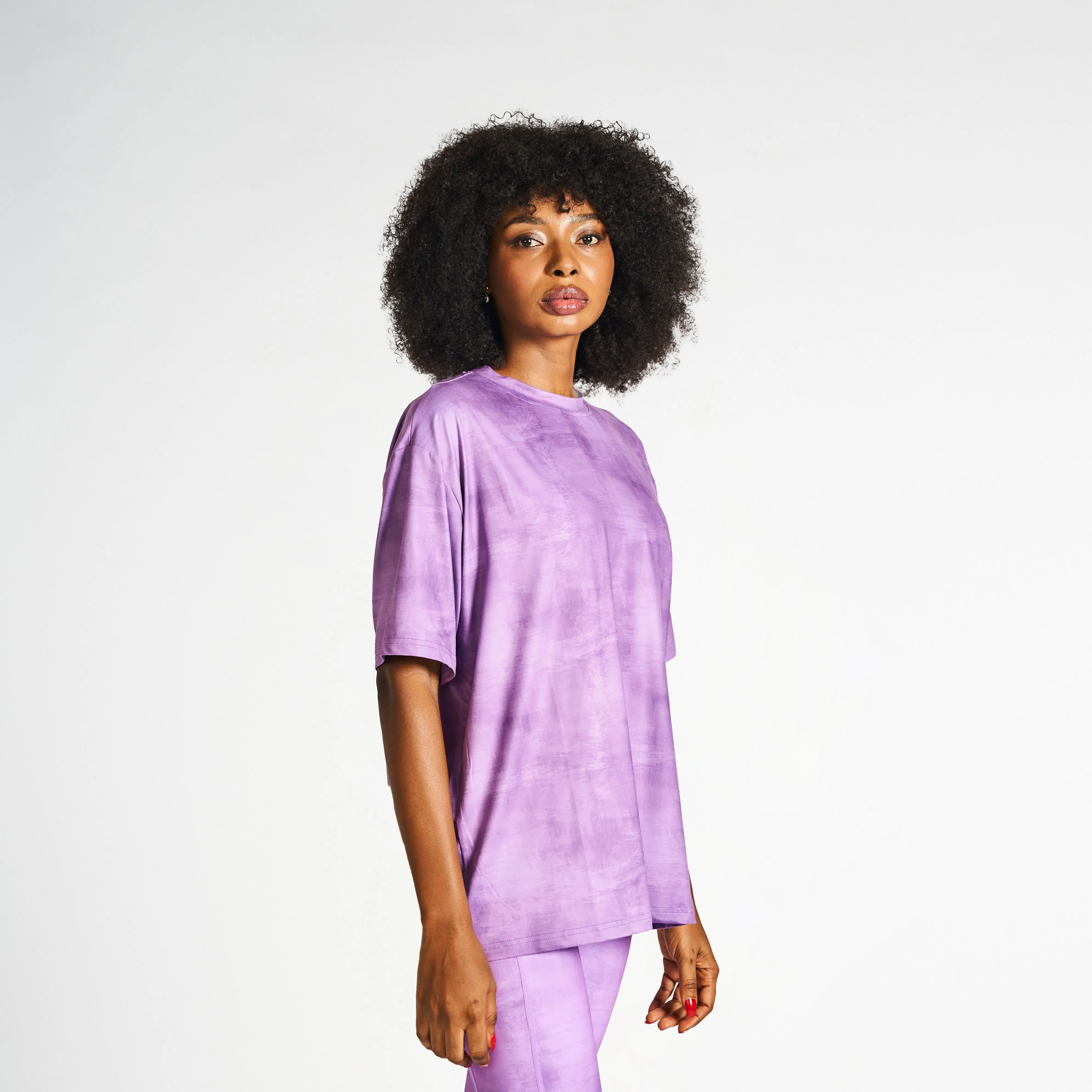 Drop Shoulder Tee - Purple
