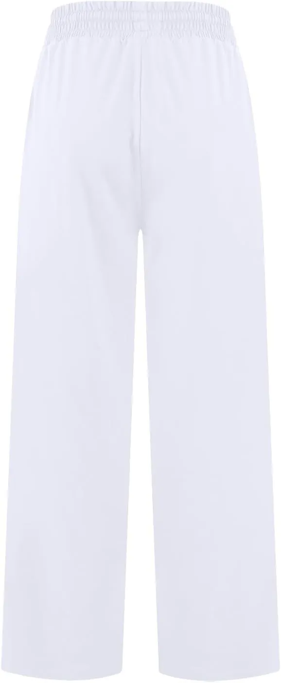 fanmpghleoo Wide Leg Yoga Pants for Women Baggy High Waisted Trousers Lightweight Sweatpants Comfy Lounge Pants with Pockets