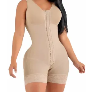 Full Body Shaper High Compression Shapewear Girdle with Brooches | Postpartum Slimming Sheath Belly Fajas Colombianas