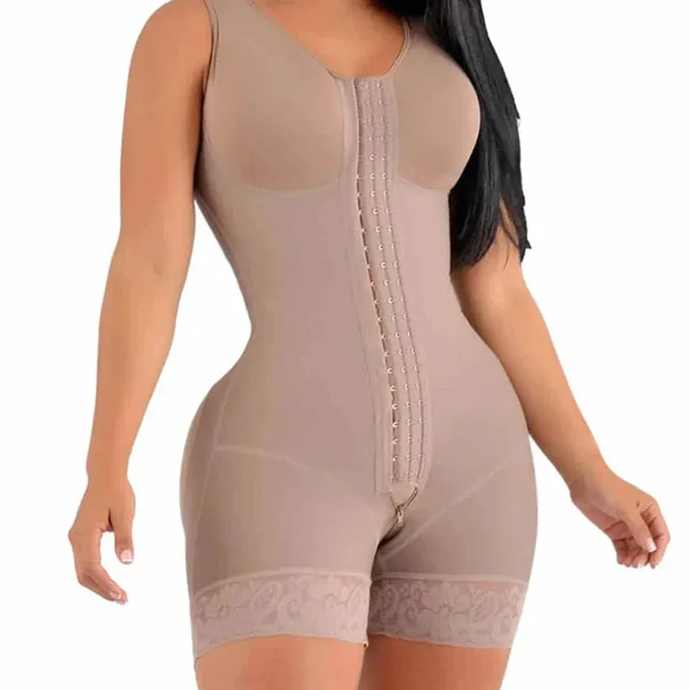 Full Body Shaper High Compression Shapewear Girdle with Brooches | Postpartum Slimming Sheath Belly Fajas Colombianas