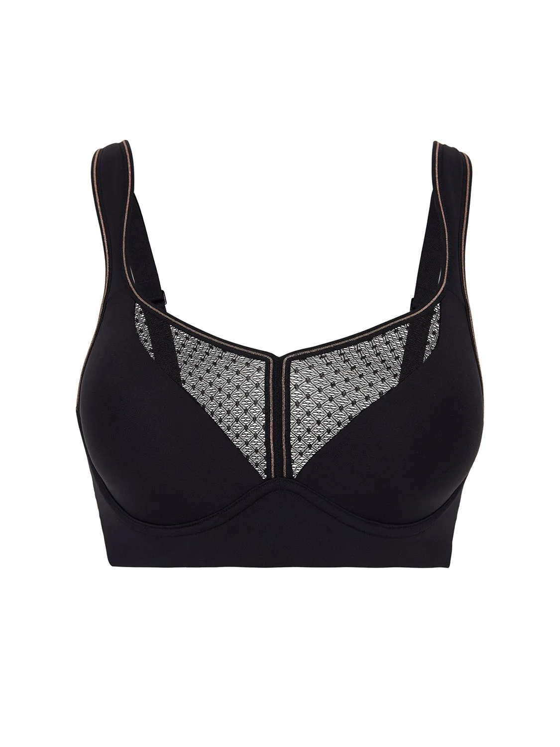 Harmony High Impact Sports Bra w/ Underwire - Black