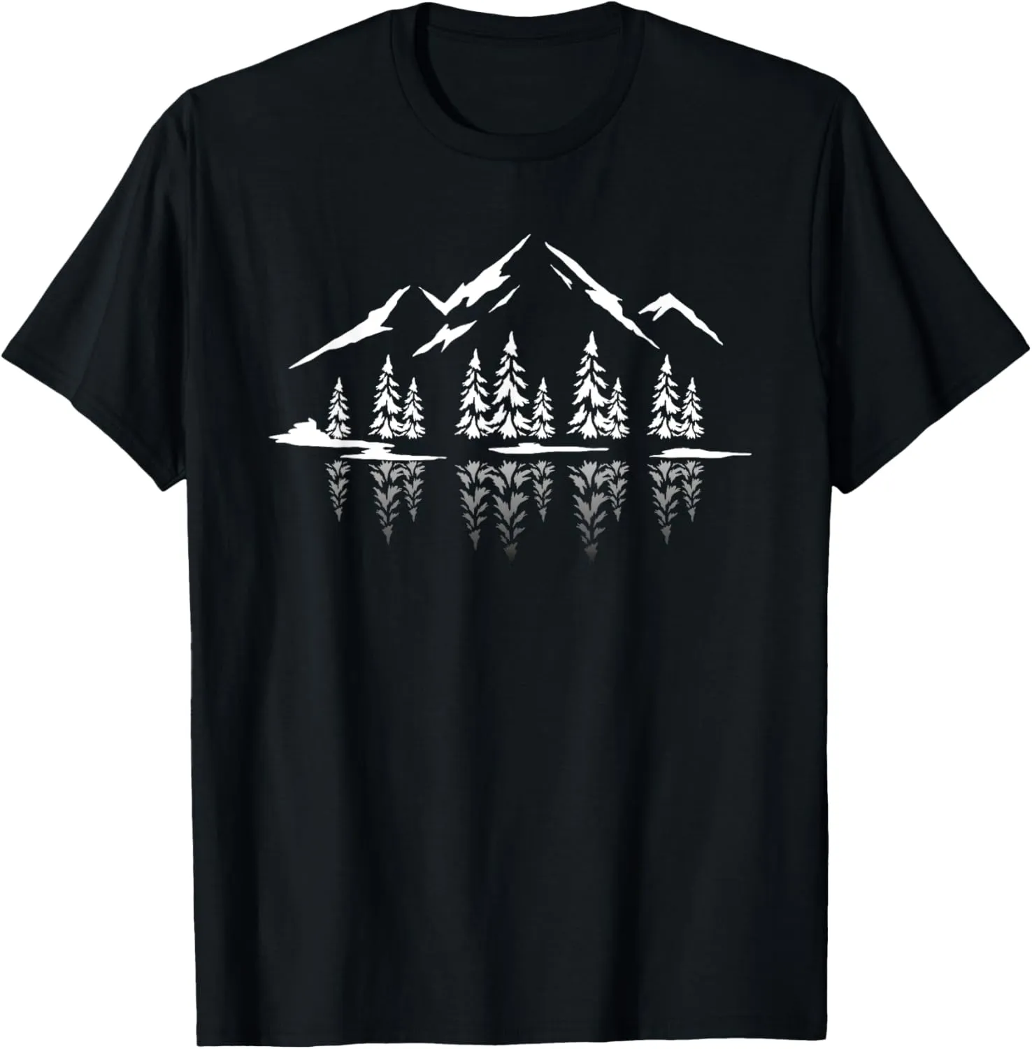 Landscape Reflection Nature Trees Forest Outdoor Mountain T-Shirt