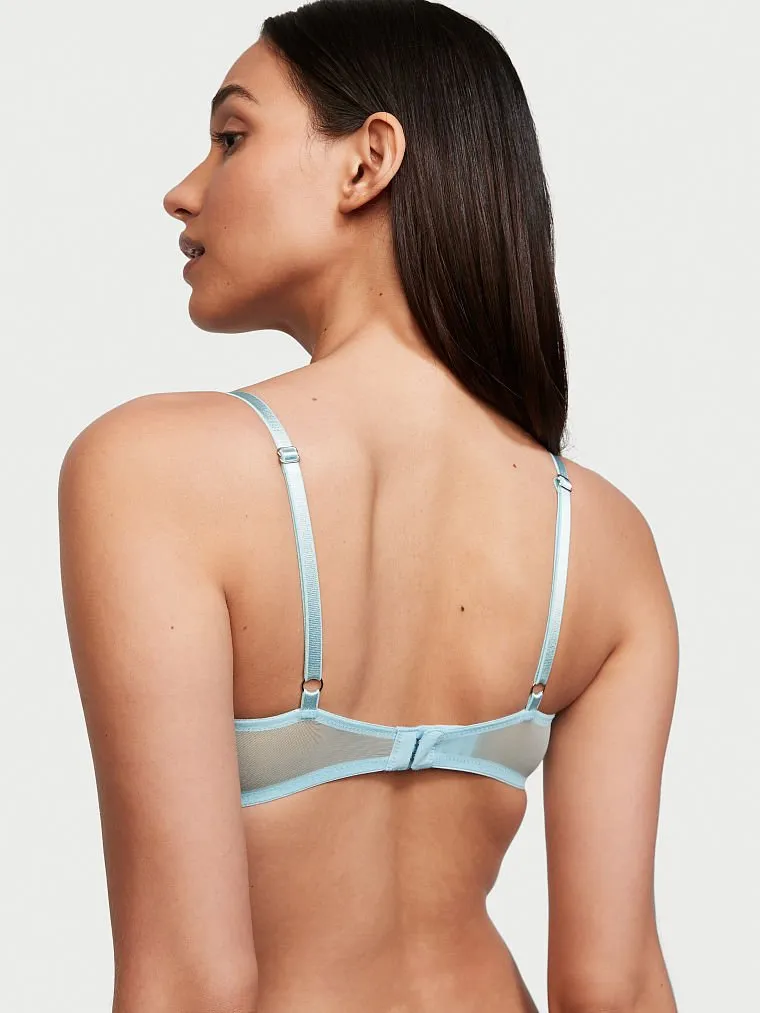 Lightly-Lined Lemon Embroidery Demi Bra