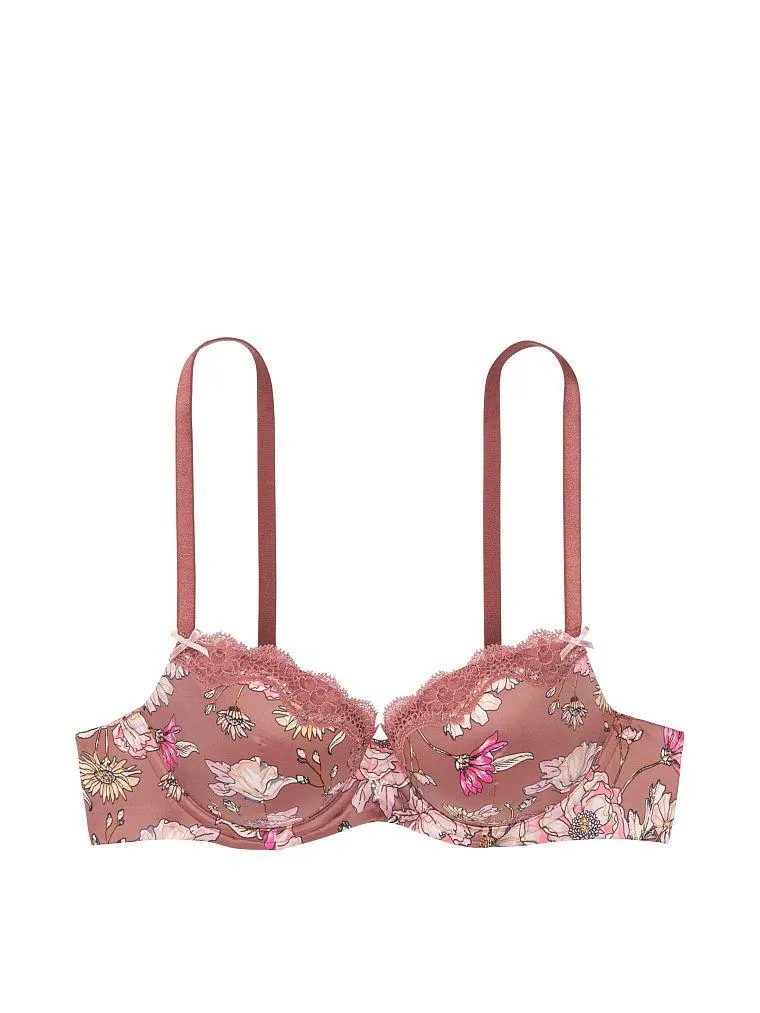 Lightly Lined Satin Demi Bra