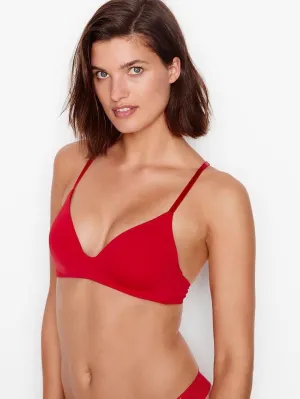 Lightly-Lined Wireless Shimmer Lace Back Bra