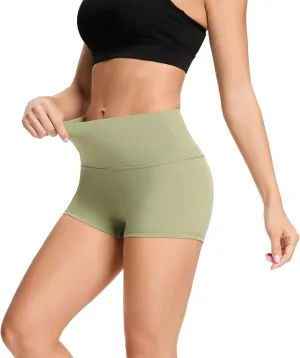 LXNMGO Women's 2"/7" High Waist Yoga Shorts Tummy Control Workout Running Biker Volleyball Shorts for Women with Side Pockets
