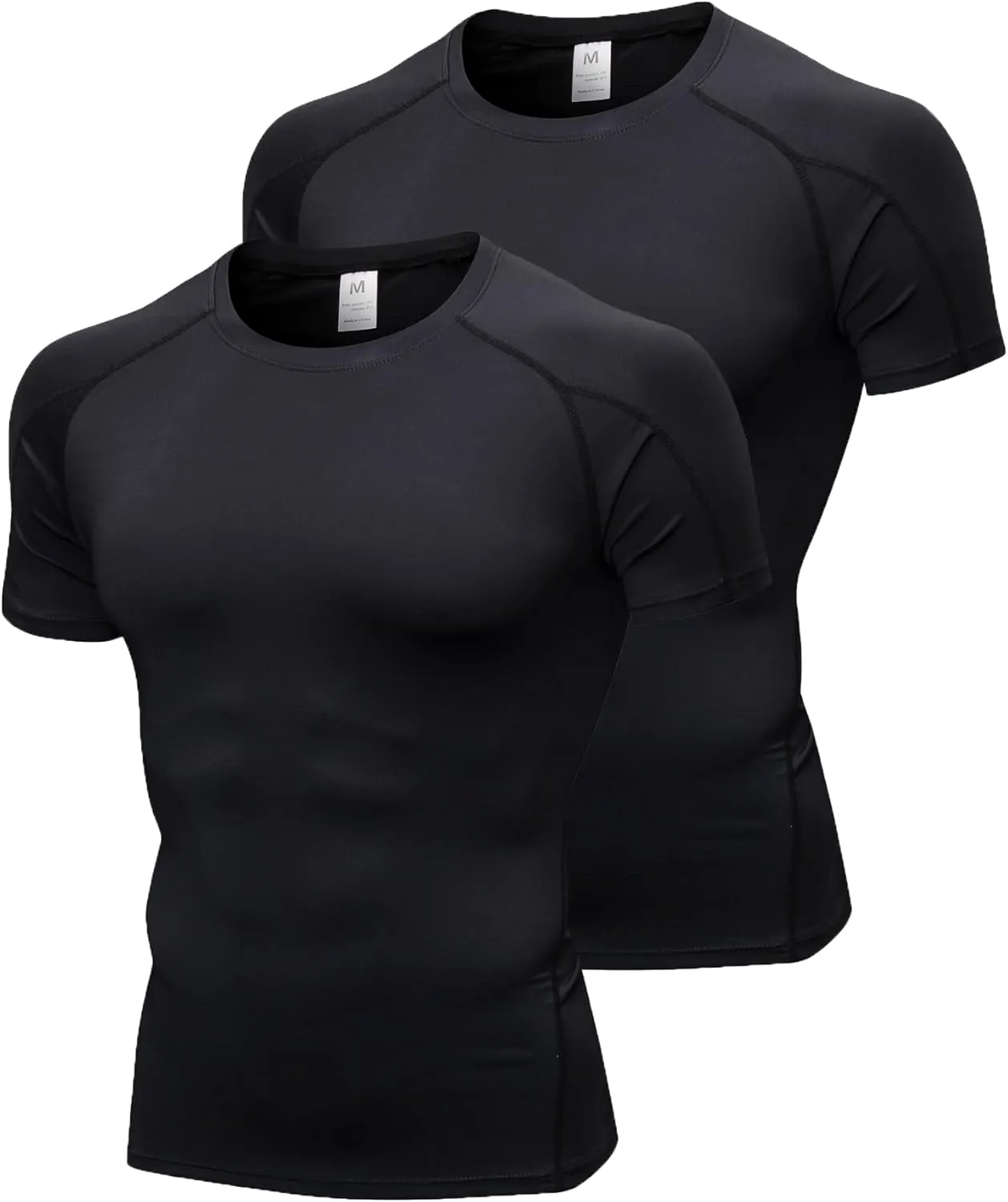 Men's Compression Shirts Short Sleeve Workout Shirt Cool Dry Undershirts Baselayer Sports T Shirts Gym Running Tops