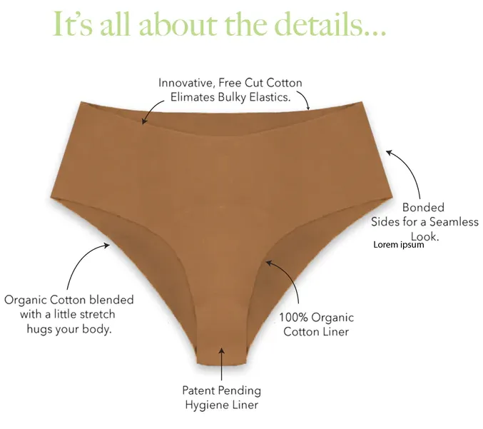 Panty Promise Organic Cotton Basic Colors Mid Rise Bikini Plus Size Panty