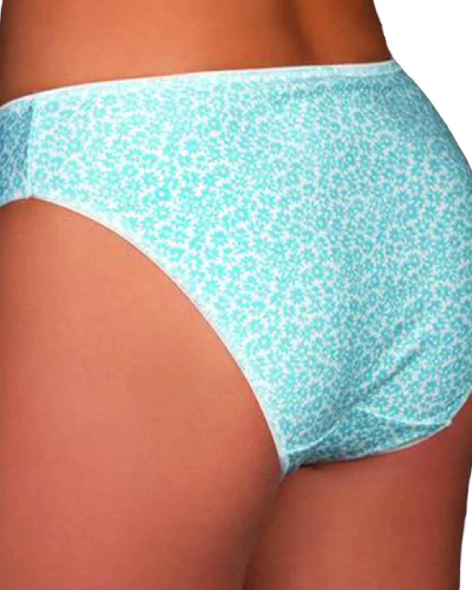Printed Cotton Bikini Mid waist