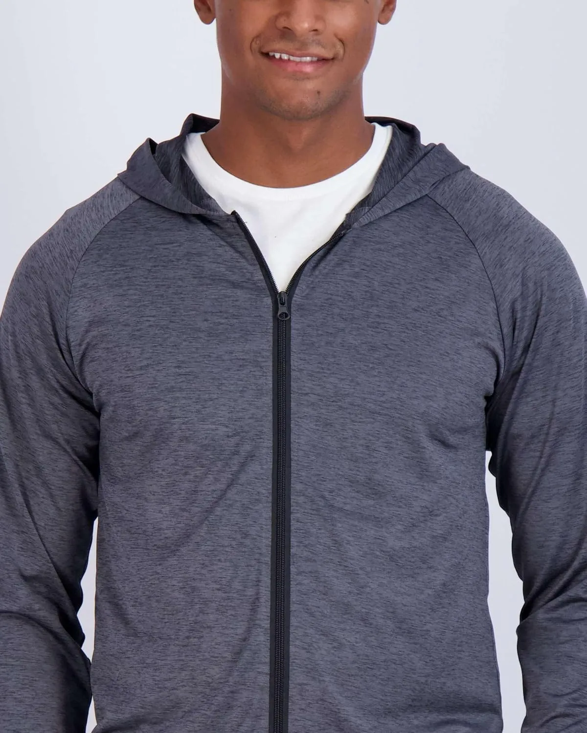 Real Essentials 3 Pack: Mens Dry-Fit Long Sleeve Full Zip Hoodie & Jacket- Athletic Running Jacket (Available in Big & Tall)