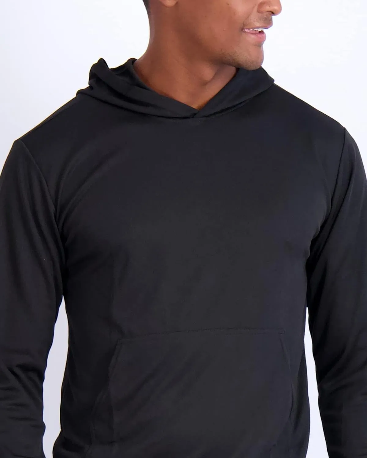 Real Essentials 3 Pack: Men's Mesh Long Sleeve Athletic Pullover Hoodie Sweatshirt Pockets UPF 50  (Available in Big & Tall)
