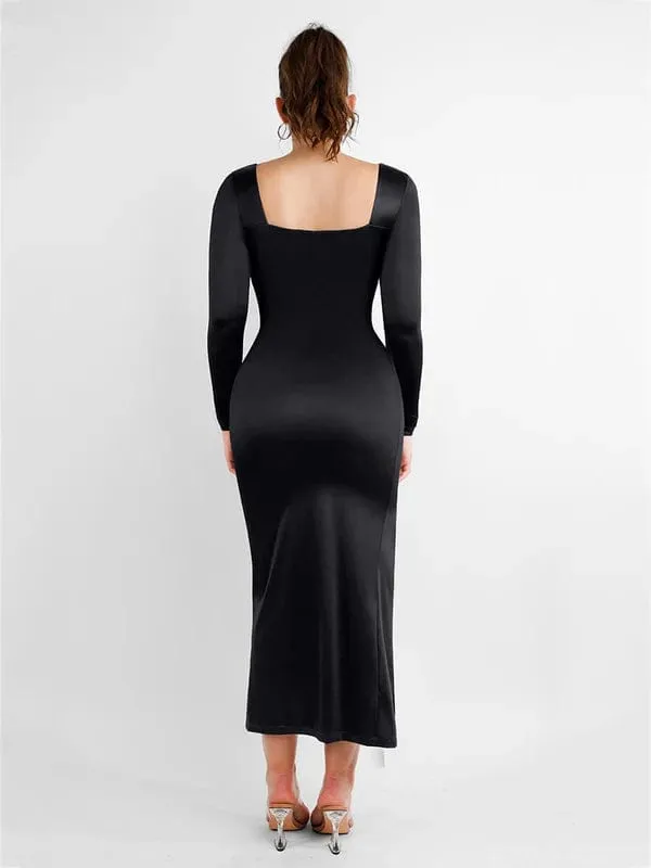 Square Neck Shapewear Tummy Control Bodysuit with Removable Pads