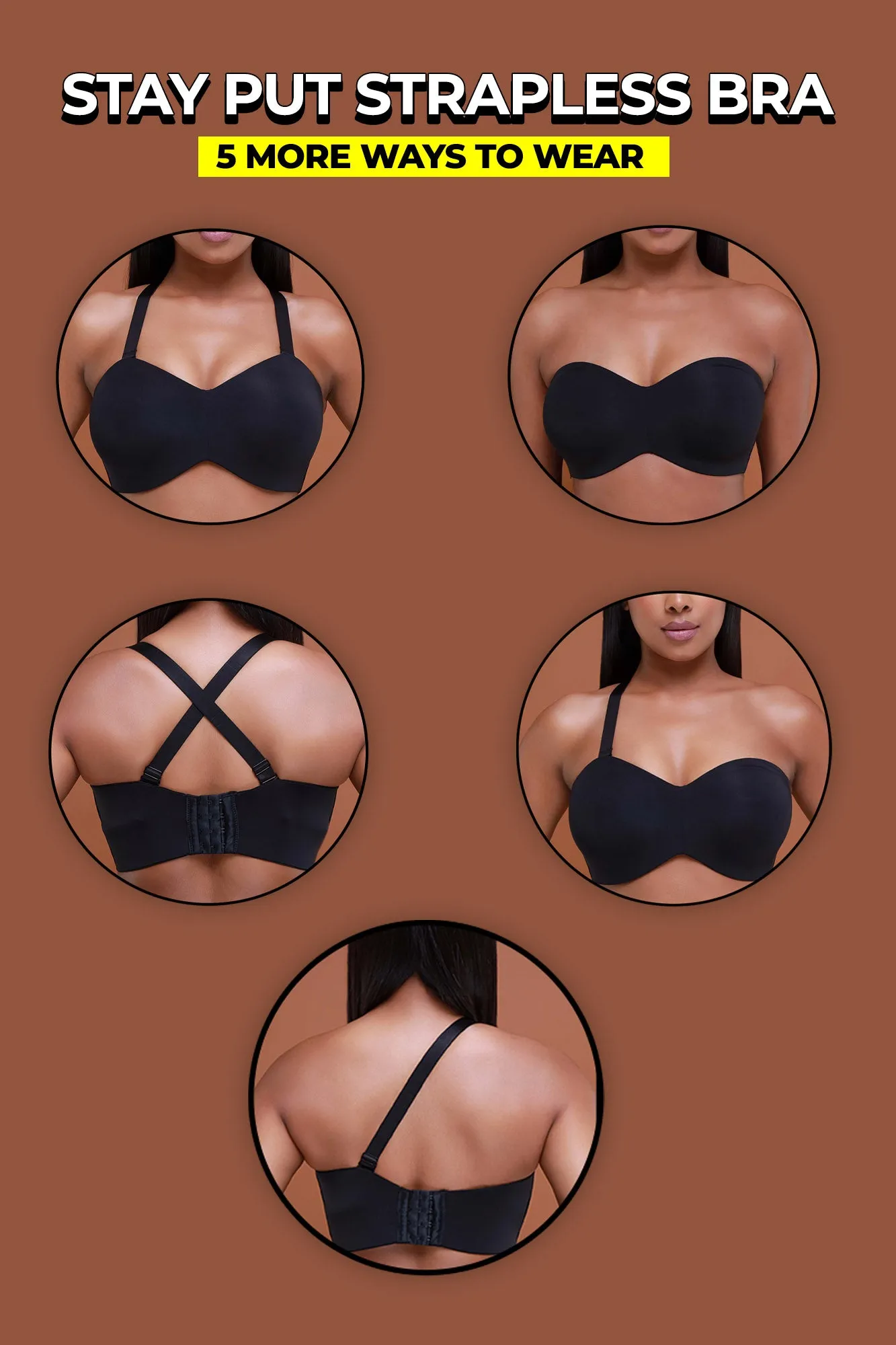 Stay Put Lightly Lined Strapless Bra - Black No. 276