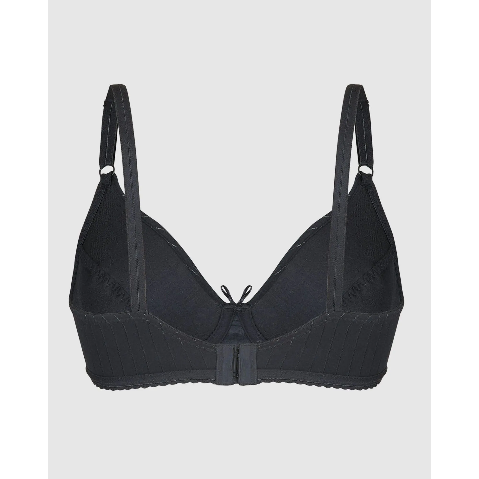 Striped Cotton Lightly Lined Wirefree Plunge Bra