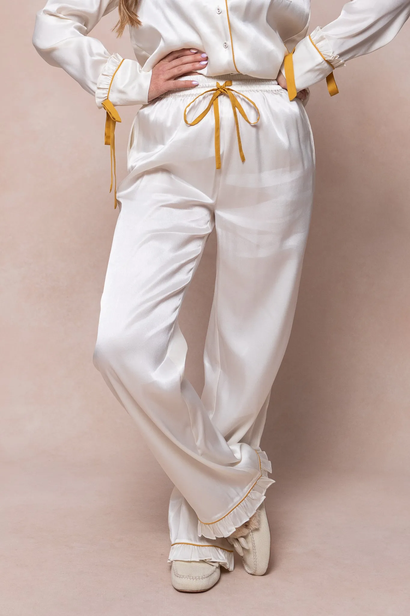 Sylvia Pajama Set in Cream