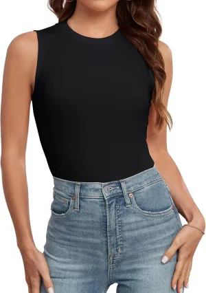 Tank Tops for Women Summer Sleeveless Racerback Casual Basic Ribbed Slim Fitted Shirts