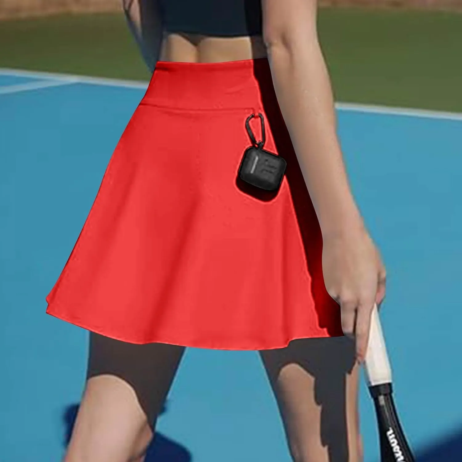 Tennis Skirts for Women a Line High Waisted Side Slit Athletic Golf Skorts with Pockets Dressy Casual Mini Skirt