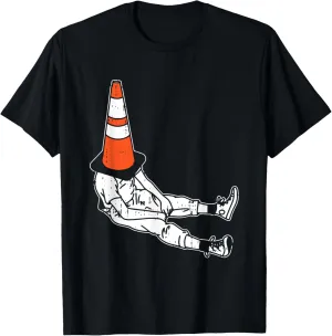 Traffic Cone Halloween Costume Funny Lazy Men Women Kids T-Shirt