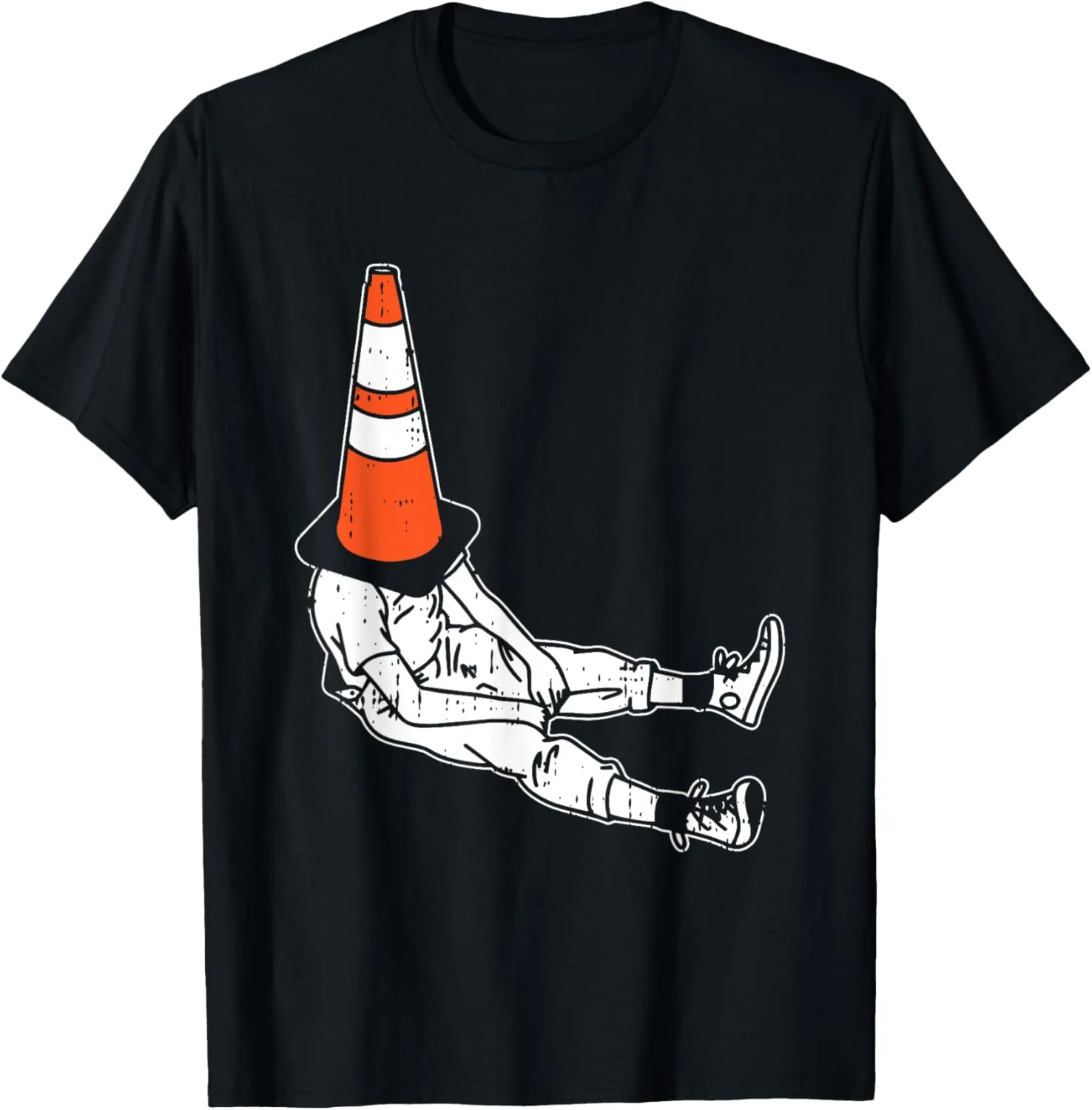 Traffic Cone Halloween Costume Funny Lazy Men Women Kids T-Shirt
