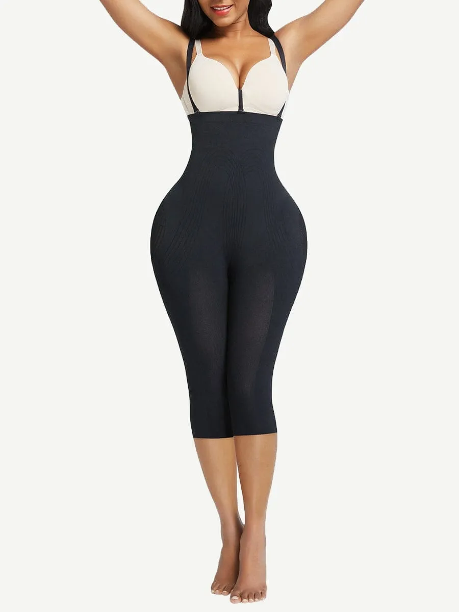 Wholesale Black Plus Size Full Body Shaper With Open Crotch Smooth Silhouette