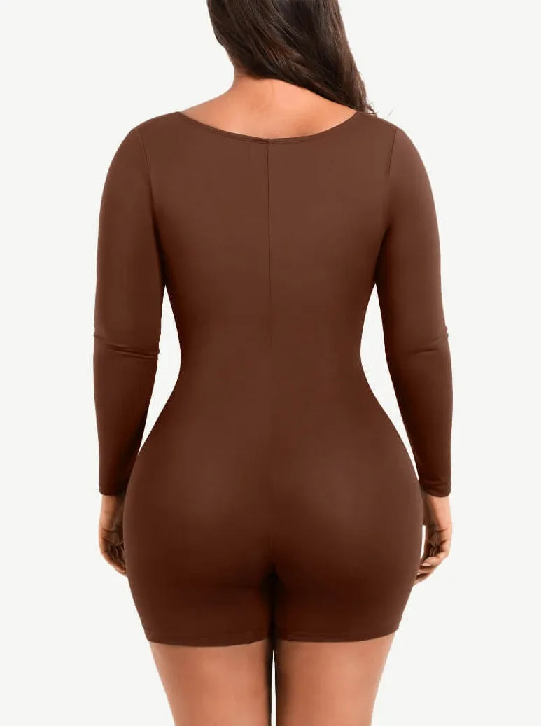 Wholesale Full Body Deep V-Neckline Mid-Thigh Tummy Control Shapewear