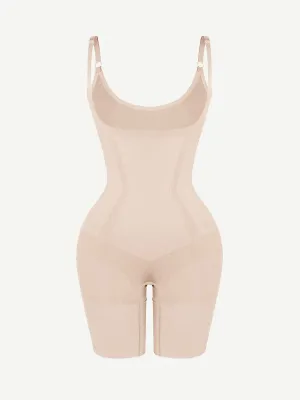 Wholesale Seamless Open-Bust Abdomen Flattening Mid-Thigh Bodysuit