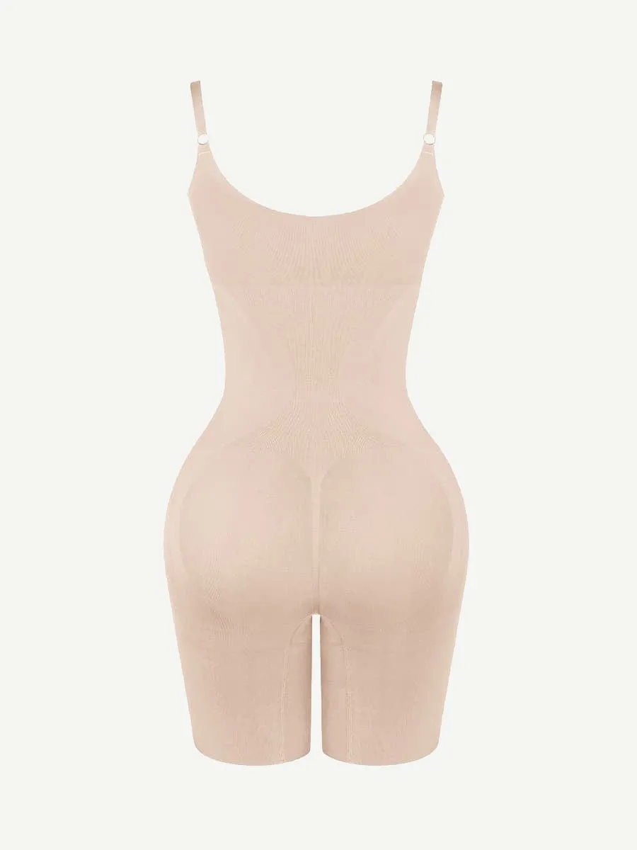 Wholesale Seamless Open-Bust Abdomen Flattening Mid-Thigh Bodysuit