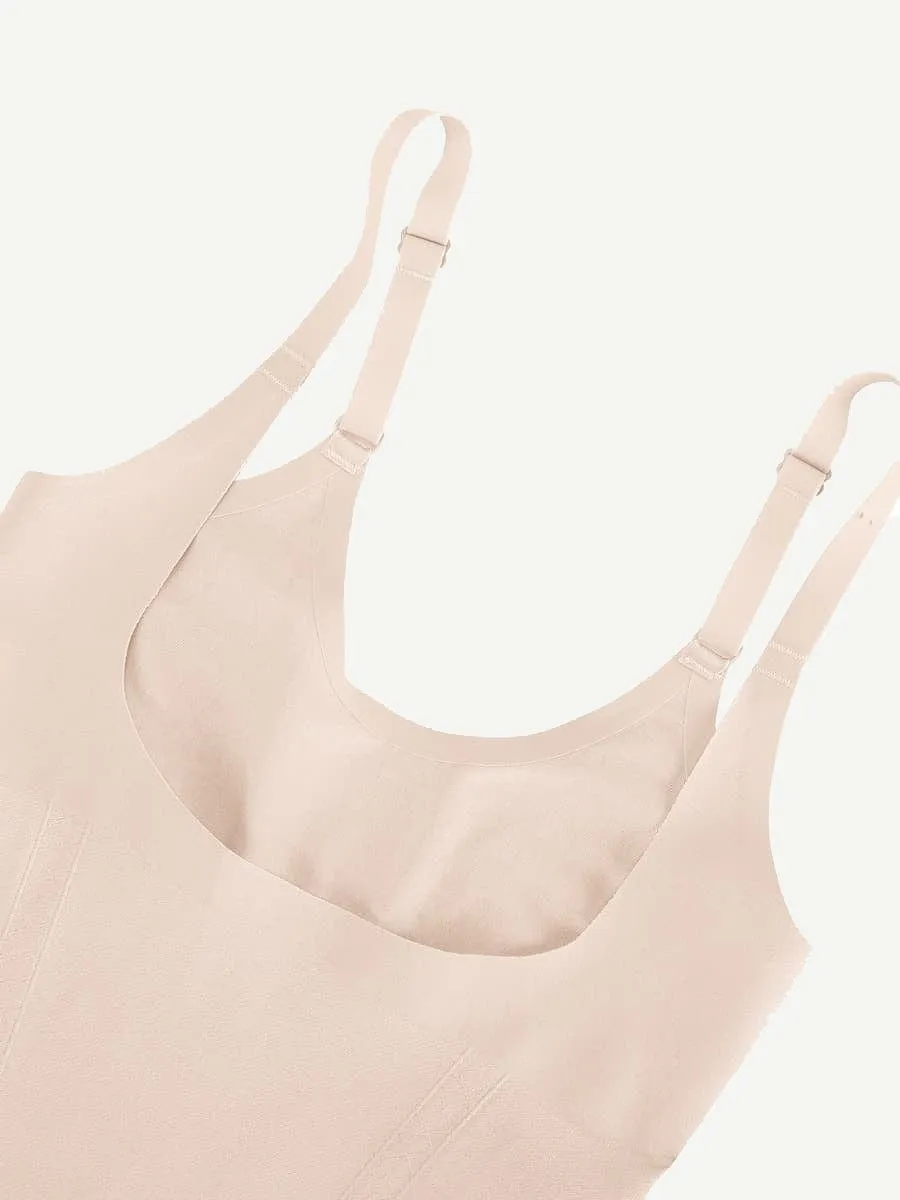 Wholesale Seamless Open-Bust Abdomen Flattening Mid-Thigh Bodysuit