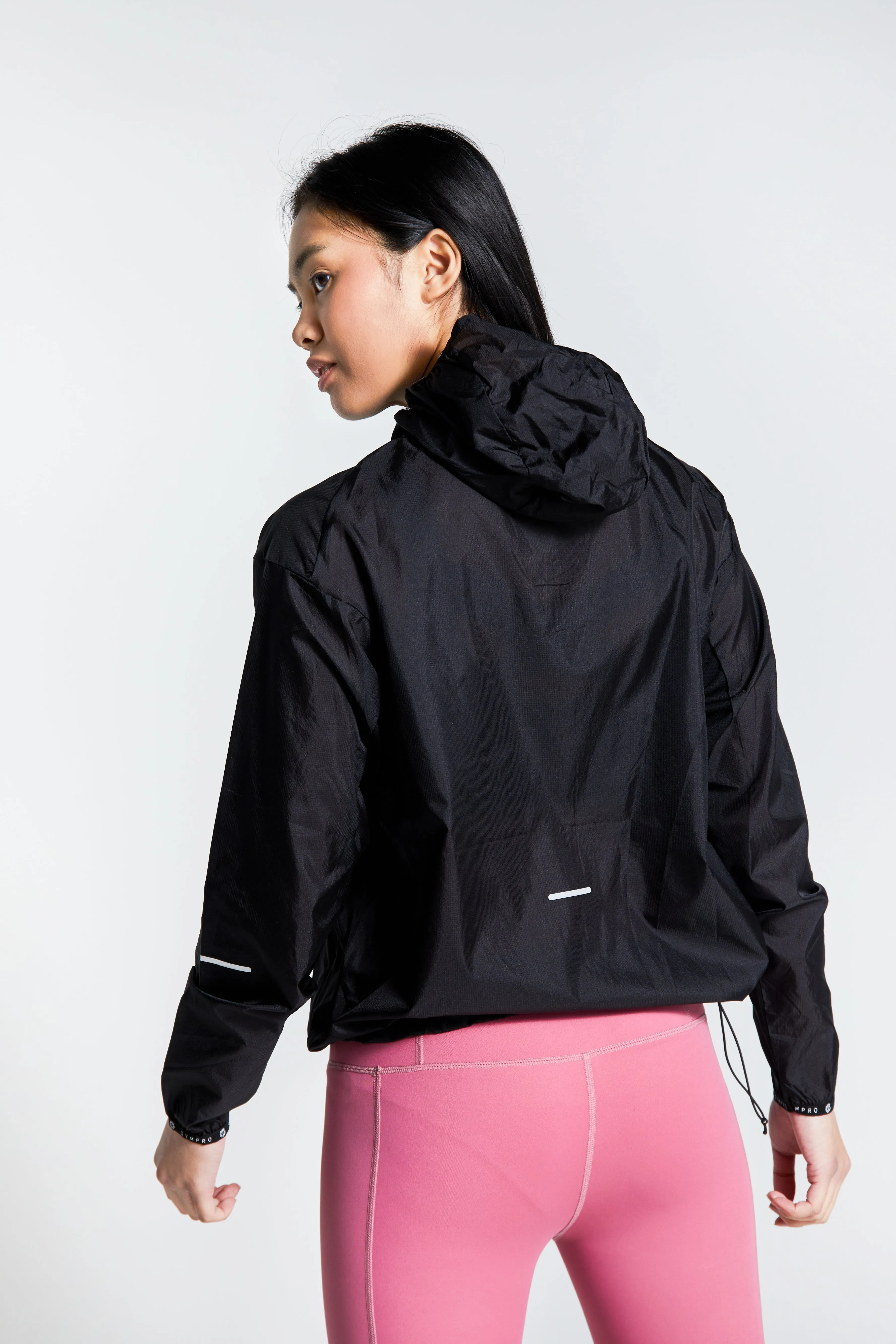 Womens- Lightweight Running Jacket - Black