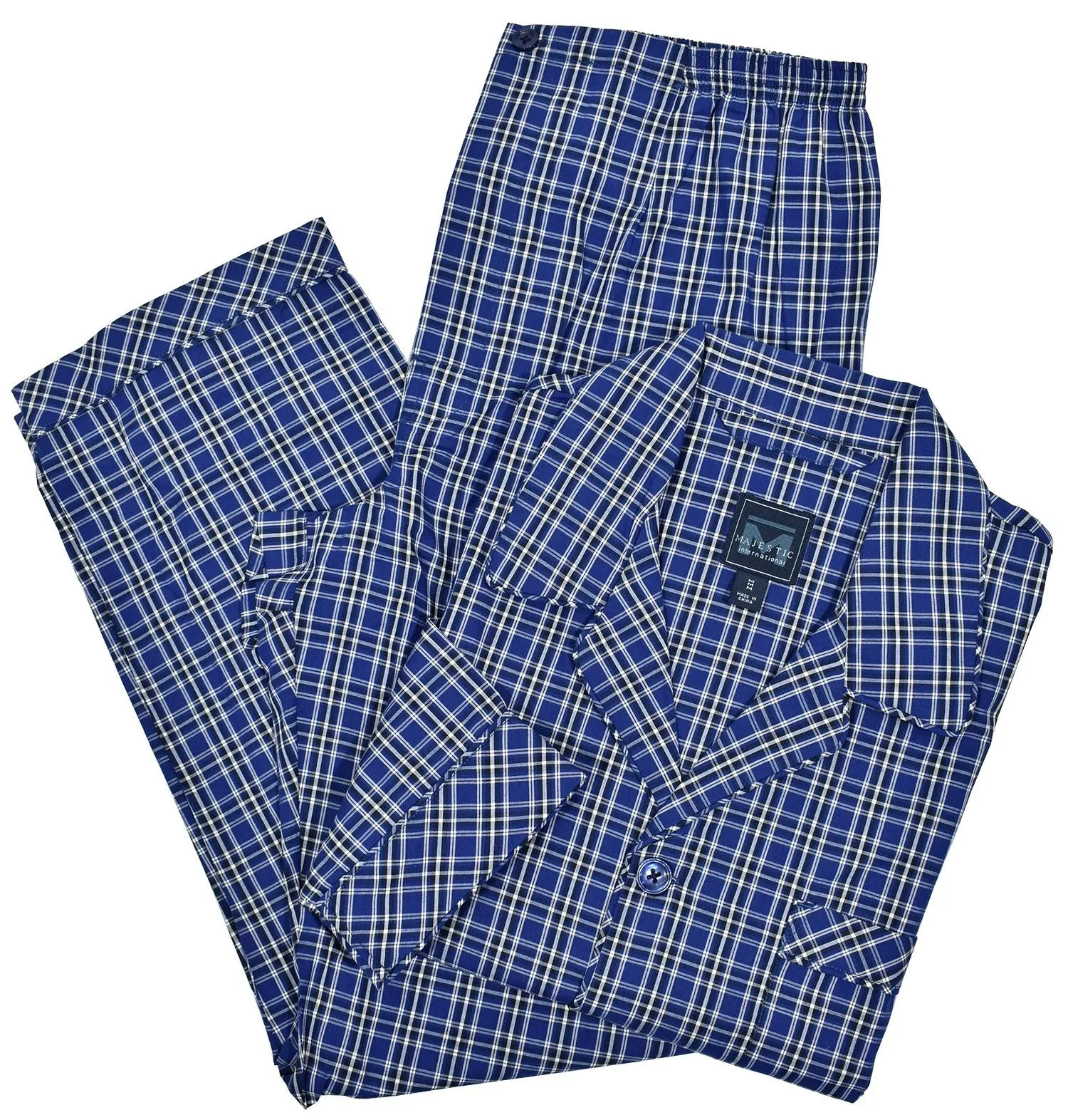 ZM1263-4 Navy Plaid Pajama