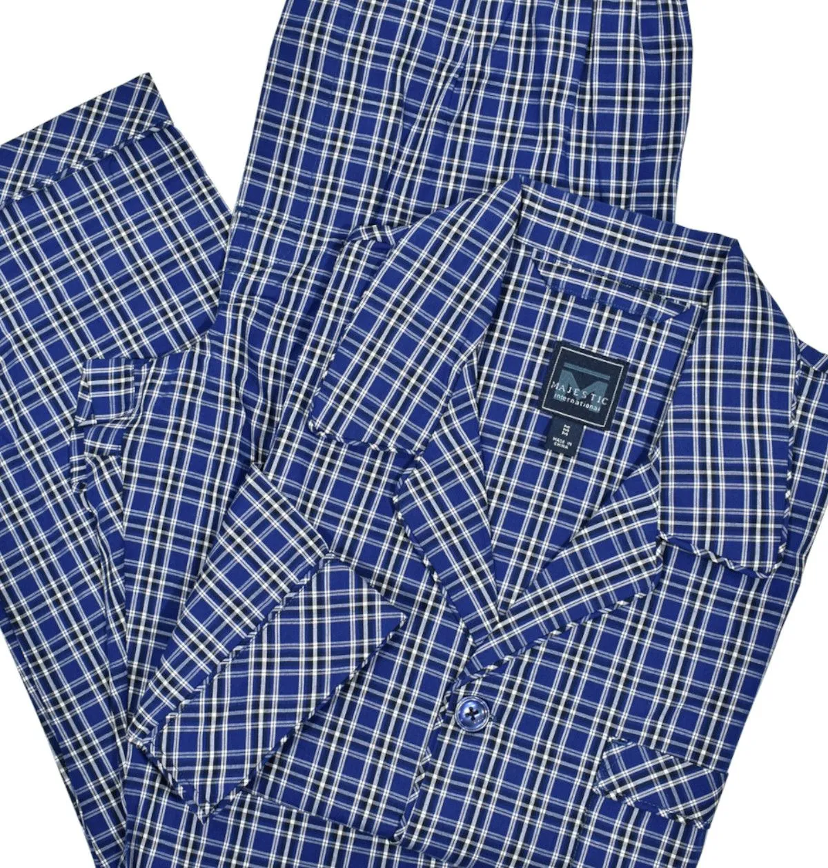 ZM1263-4 Navy Plaid Pajama
